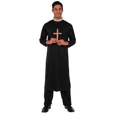 Imagem de Rubie's Co Haunted House Collection Fantasia de padre, Preto, One Size