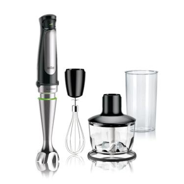 Imagem de Braun Liquidificador de imersão MultiQuick 7 3 em 1 com processador de alimentos – Potente liquidificador elétrico portátil – emulsificante para cortar, bater e bater – ideal para sopa, purê