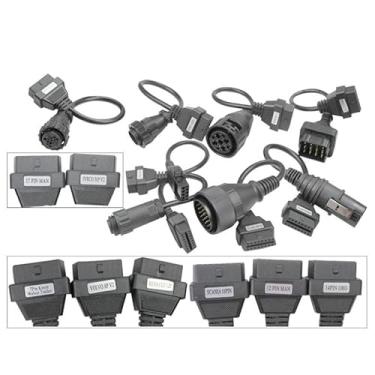 Imagem de Kit 8 Cabos Adaptadores Para Scanner Obd Obd2 Caminhões Onibus linha truck caminhão