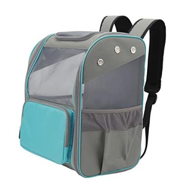 Imagem de Mochila de Viagem para Animais de Estimação Respirável, Esteira de Pelúcia Espessada, Mochila para Transportar Animais de Estimação, até 16,5 Libras, Grandes Aberturas Em Ambos