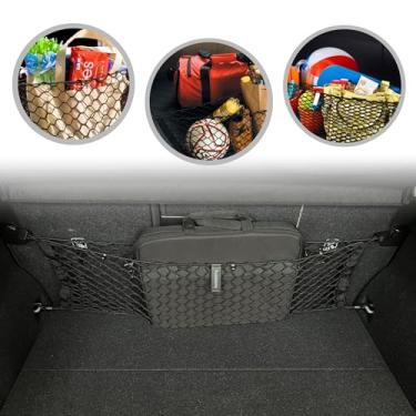Imagem de TN TrunkNets Inc Rede de carga de malha elástica automotiva estilo envelope para Volvo XC40 2018-2022 - Organizadores e armazenamento de porta-malas premium - Rede de bagagem para SUV - Melhor