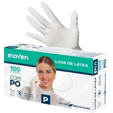 Imagem de Luvas Descartáveis Latex Natural Procedimento C/Pó - Caixa 100 Pçs - Branca (G)
