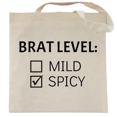 Imagem de Pet Studio Art Sacolas divertidas de humor adulto - sátira - boba - impressa à mão, presente exclusivo, Brat Level Spicy, One Size