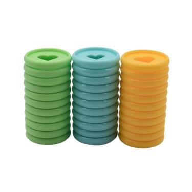 Imagem de Eleven Discs Discos de expansão multicoloridos em forma de coração de 3,5 cm - Tema Oasis - Compatível com Circa, Arc, TUL e mais (conjunto de 33)