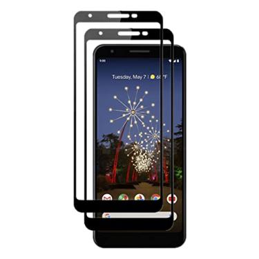 Imagem de AISELAN Protetor de tela de cobertura total para Google Pixel 3a, [2 peças] Vidro temperado de dureza 9H para Google Pixel 3a G020A G020G 5,6 polegadas