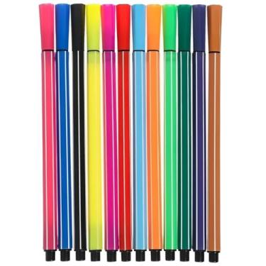 Imagem de Canetas Coloridas de Ponta Fina Fineliner 0,4mm, Kit 24 e 12 Cores vivas Caneta de ponta fina Caneta Colorida de Ponta Fina Fine Liner (12)