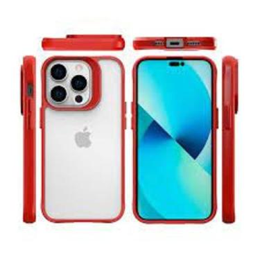 Imagem de Case Anti Choque Compatível Com iP. 14 P.Max iWill 1965, Vermelho