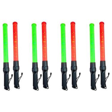 Imagem de Bastao Sinalizador Led 2 Cores Grande Kit 4 Unidades Lanterna Fluoresc