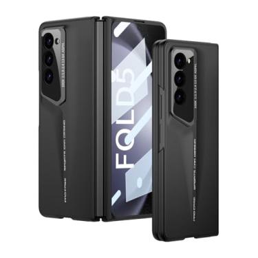 Imagem de Para Samsung Galaxy Z Fold 5 4 Capa dobrável para Z Fold4 Fold5 com película de concha All-in-one Capa ultrafina fosca Capa dura para PC, preta, para Galaxy Z Fold 4