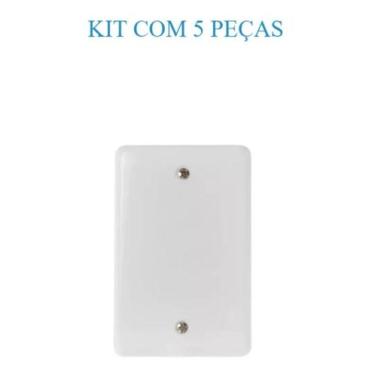 Imagem de Kit 5 Placa Cega 4x2 Ilumi Linha Stylus Branca
