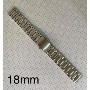Imagem de 01 Pulseira de Aço Prateada Terminal Reto 18mm - Universal