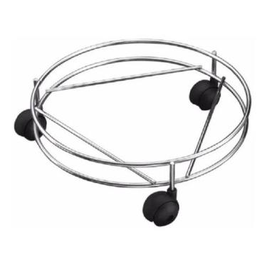 Imagem de Suporte Com Rodinha Para Botijão De Gás E Vasos, Metal. - Passerini