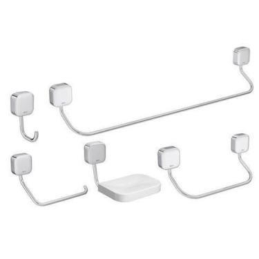 Imagem de Kit de Acessório para Banheiro Pix com 5 Peças Cromado - Deca