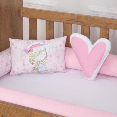 Imagem de Kit Almofada 2 Peças Decorativa Menina para Bebe Infantil - Zan Baby, 
