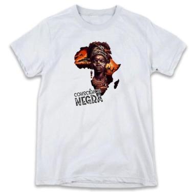 Imagem de 1 Camiseta Mapa da Africa Personalizada Consciência Negra - W3Artestam