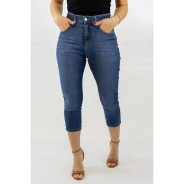 Imagem de Calça Jeans Feminina Capri Alta Elastano Anticorpus-Feminino