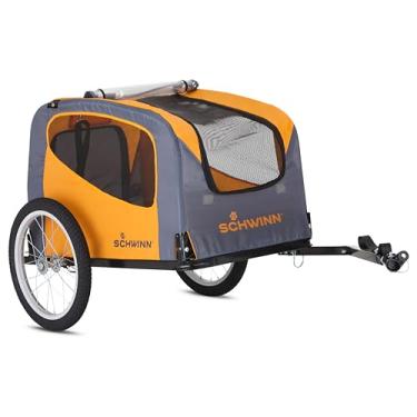 Imagem de Schwinn Rascal Bike Pet Trailer, para cães pequenos e grandes, Pequeno (até 22,6 kg), Laranja, Small (up to 50lbs)