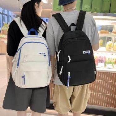 Imagem de Mochila Escolar Impermeável Casual Feminina Masculina Moda Coreana - U