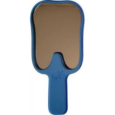 Imagem de Espelho de mão em formato de dente agir, AZUL