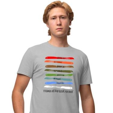 Imagem de Camisa Camiseta Masculina Estampada Bisturi por Favor 100% Algodão Fio