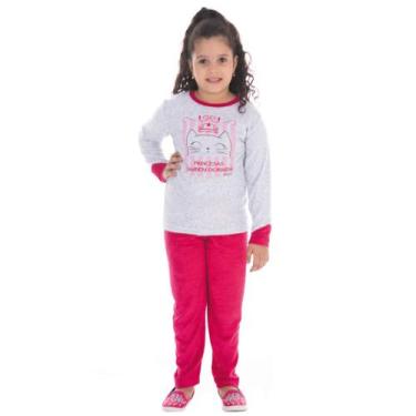 Imagem de Pijama para menina infantil de inverno plush SOPHIA Victory, 08, Salmã