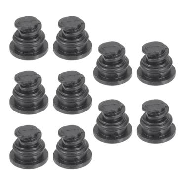 Imagem de Partuto Reparo de rosca de panela de drenagem de óleo Nº 06L103801 - Porca de drenagem de cárter de carro Parafuso de drenagem de óleo - para Audi A3 2015-2020 Plástico Preto - 10 peças