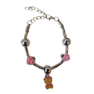 Imagem de Pulseira Com Cinco Pingentes Coloridas Infantil Para Presente Bracelet