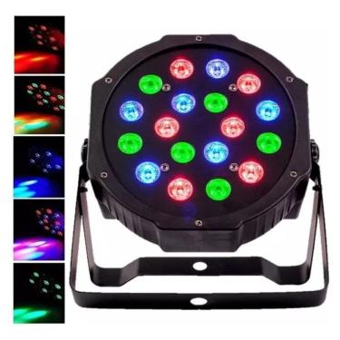 Imagem de Canhão Jogo De Luz 18 Leds 80W Rgb Jogo De Luz