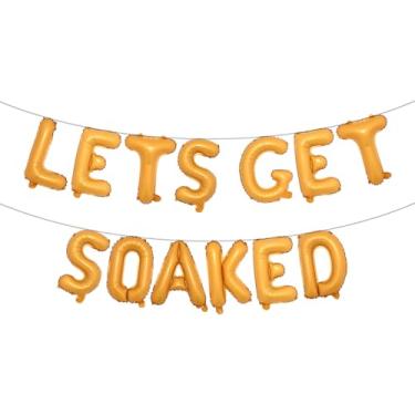 Imagem de Lets Get Soaked Birthday Decoration Pool Beach Lets Get Soaked Balloons Splish Splash Birthday Balloons Pool Birthday Party Decoration Balloons (LETS GET SOAKED Orange)