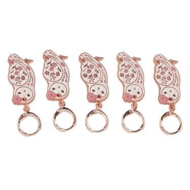 Imagem de 5 Peças Marcadores de Ponto de tricô, Marcador de Ponto de crochê Amuletos Pingente de Coruja Marcadores de Fivela Anéis Amuletos de Metal Ferramentas de tricô para Cachecol de