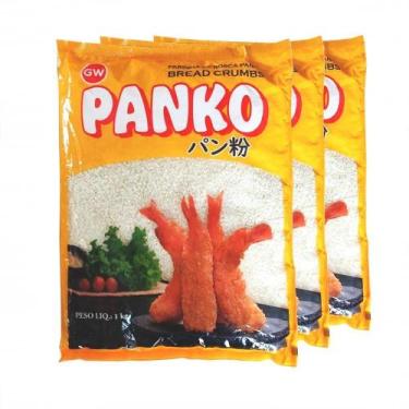 Imagem de Farinha para Empanar Panko Bread Crumbs 1kg- GW (Kit com 3)