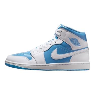 Imagem de Nike Tênis masculino Air Jordan 1 Mid, Branco/azul legenda, 41