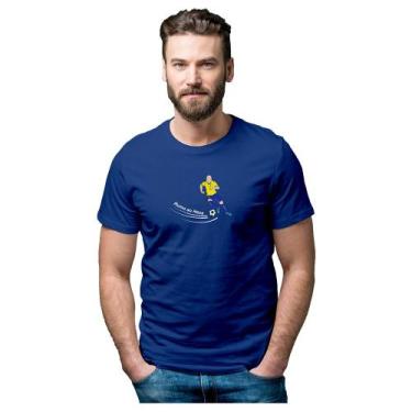 Imagem de Camiseta Torcida Brasil Rumo ao Hexa Copa do Mundo - Novomanto, Azul, 