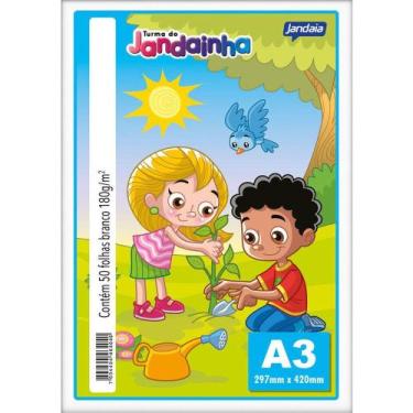 Imagem de Papel Sulfite 180g A3 297mmX420mm 50 Folhas Branco Jandainha - JANDAIA