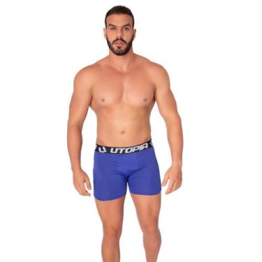 Imagem de Cueca Boxer Masculina Lisa Elástico Forro Algodão - Bella Fiore Modas,