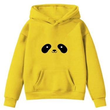 Imagem de Moletom Infantil Panda Guaxinim Máscara Desenho Infância Bolso Canguru