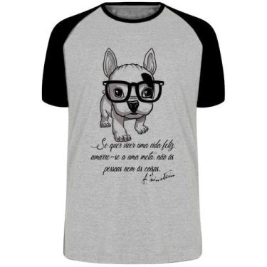 Imagem de Camiseta Cachorro Nerd Frase Einstein Blusa Plus Size extra grande adu