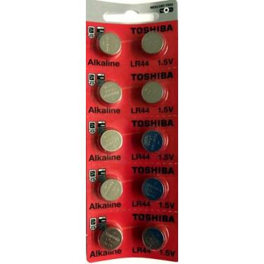 Imagem de Pilha Bateria LR44 AG13 A76 SR44 Toshiba 10 unidades