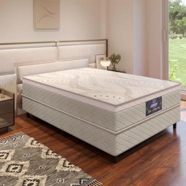 Imagem de Cama Box Casal Gazin Los Angeles Plus Molas Ensacadas Soft Pillow 138x