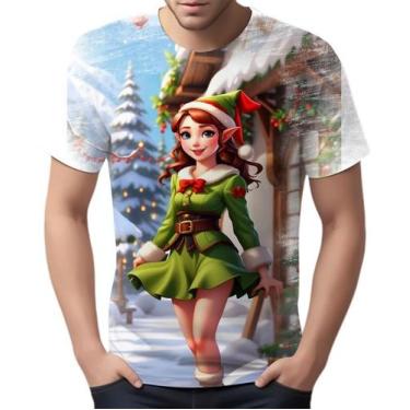 Imagem de Camiseta Camisa Tshirt Natal Festas Elfa Duende Neve HD 2 - Enjoy Shop