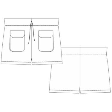 Imagem de Molde short com bolso fole frente tamanho PP ao EXG by Maísa Rasche - 