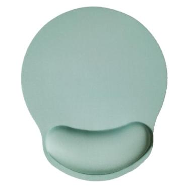 Imagem de Mouse pad com suporte de pulso, mouse pad ergonômico com almofada de descanso de pulso de espuma de memória, base de borracha antiderrapante mouse pad para jogos em casa, escritório, computador, laptop, verde