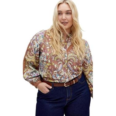 Imagem de City Chic Camisa Plus Size MYSTERIA Multi Estampa, Multi Estampado, Mysteria, 58