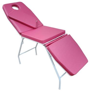 Imagem de Maca Estética Massagem 3 posições com Orifício para o Rosto (Pink Facto Estrutura Branca)