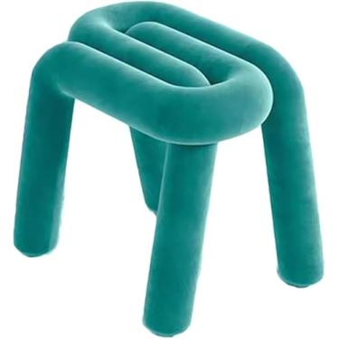 Imagem de Banqueta em forma, cadeira de maquiagem geométrica moderna, cadeira de penteadeira criativa, para sala de maquiagem ou sala de estar, quarto, A-6, tamanho único