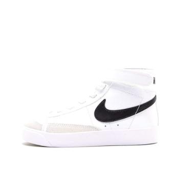 Imagem de Nike Blazer unissex infantil médio 77, Branco/preto e laranja, 11.5 Little Kid