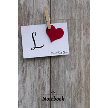 Imagem de L: Cute Initial Monogram Letter L College Ruled Notebook - Valentine gift