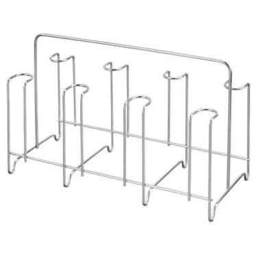 Imagem de Escorredor de Copos em Aço Cromado 8 Lugares Passerini