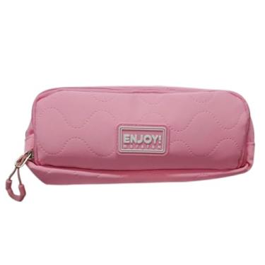 Imagem de Estojo Escolar 3 Compartimentos Bolso Rede Enjoy (Pink)