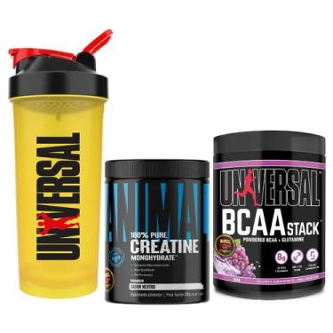 Imagem de Kit Animal Creatine200 + Bcaa Stack250 + Coq.700ml Universal - Univers